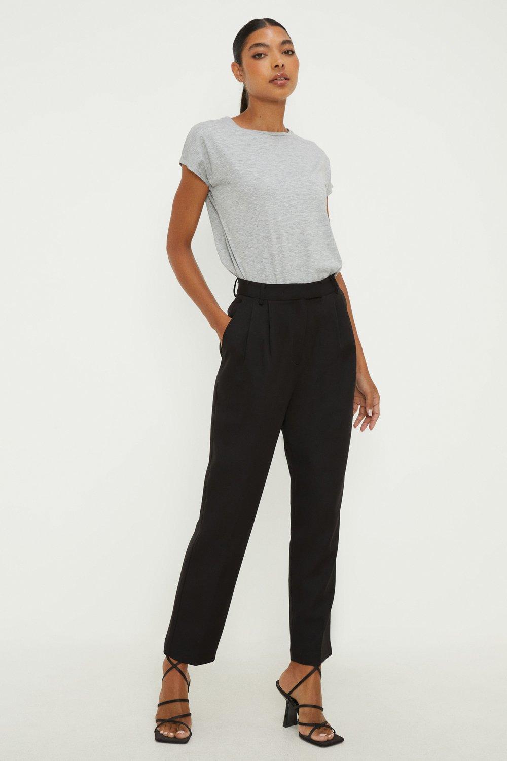 Trousers Pleat Front Slim Leg Trouser Dorothy Perkins