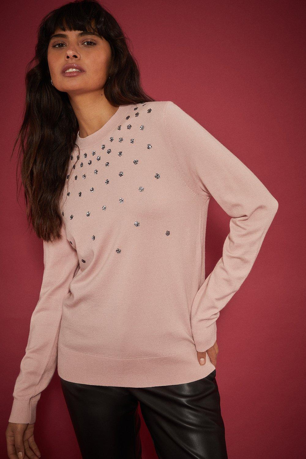 Oversized sequin hot sale jumper