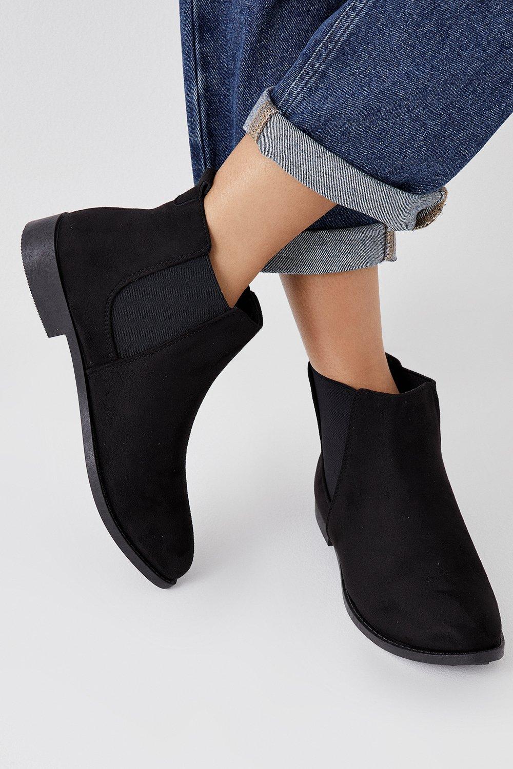 Women’s Wide Fit Megs Chelsea Boots - natural black - 4