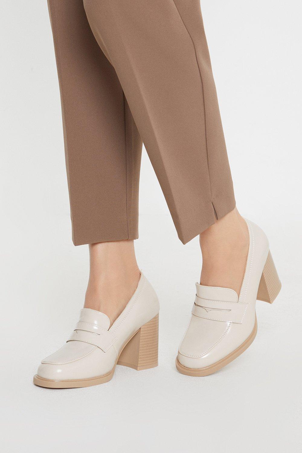 Women’s Principles: Lark Platform High Heel Penny Loafers - beige - 7