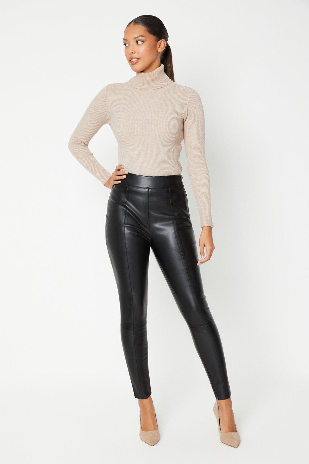 Seam Detail Leggings Black