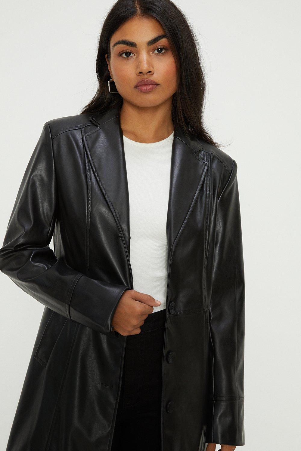 Dorothy perkins shop leather jacket sale