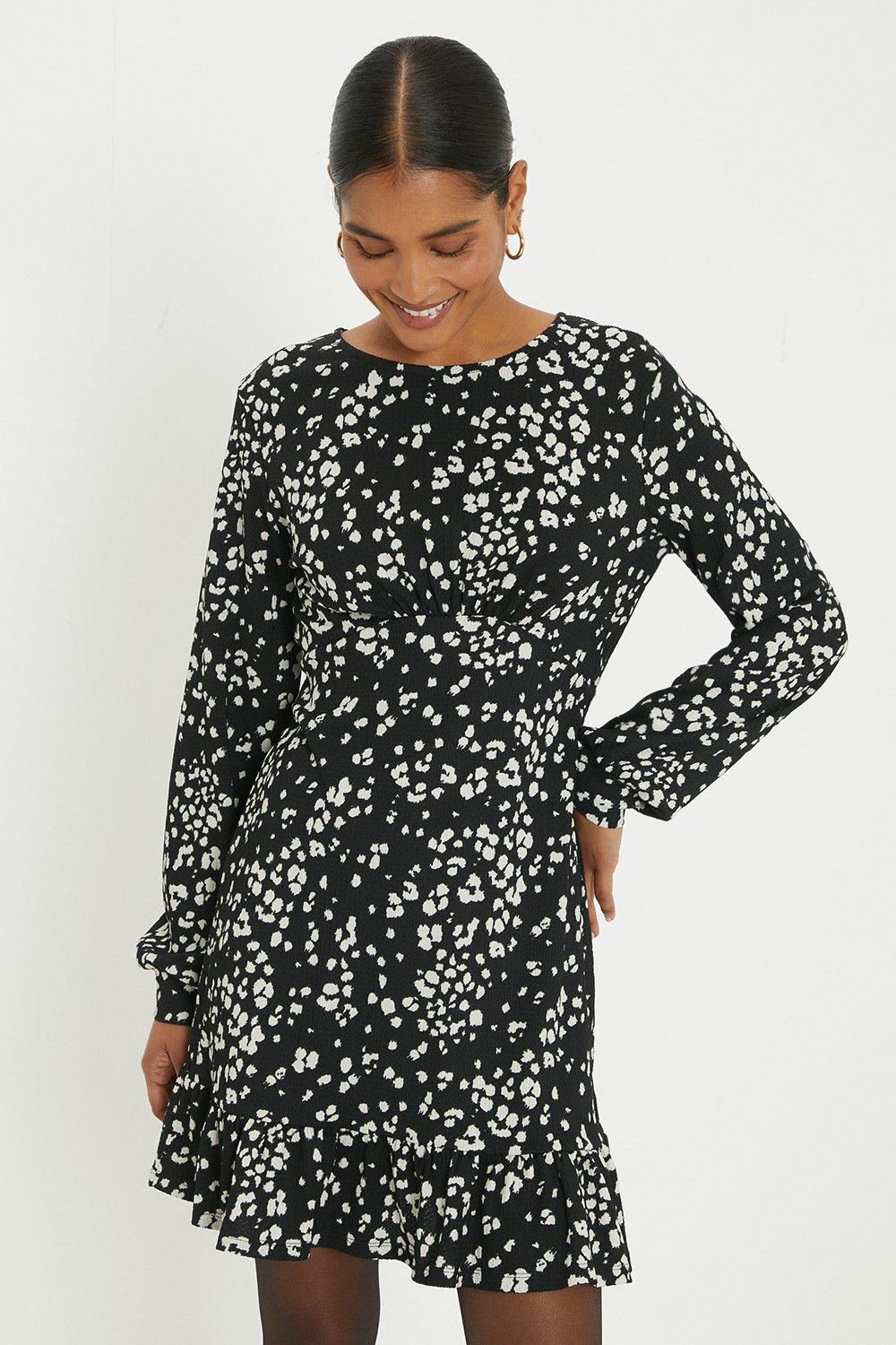 Leopard frill outlet dress