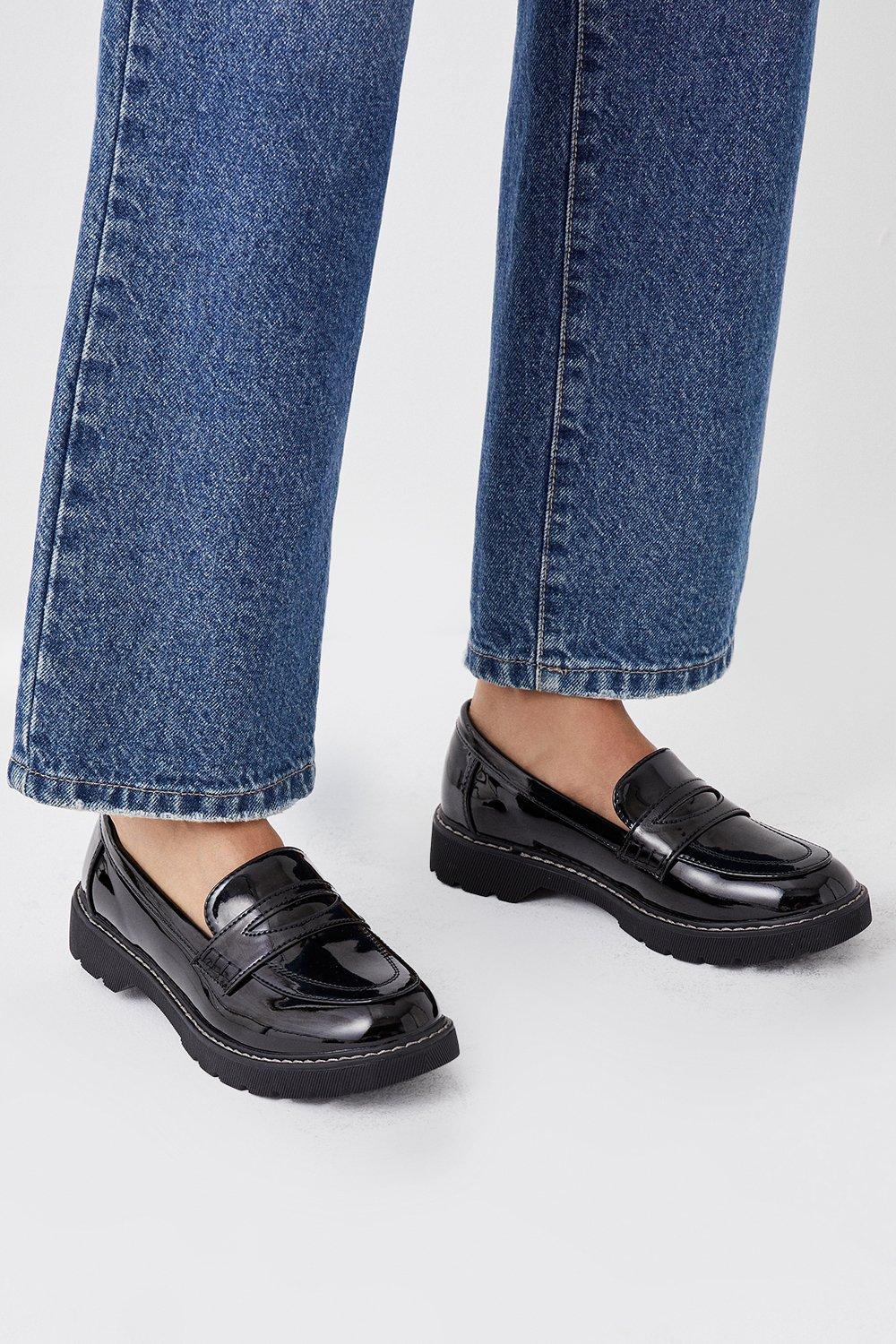 Women's Lucy Patent Loafers - true black - 5