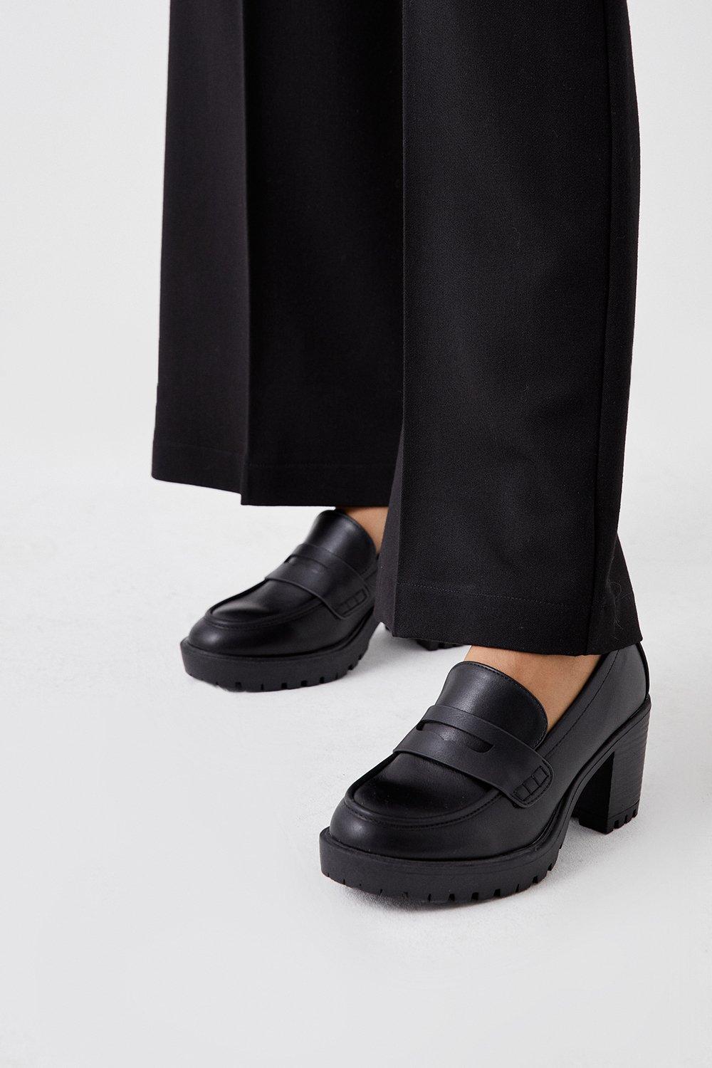 Black loafers wide store fit