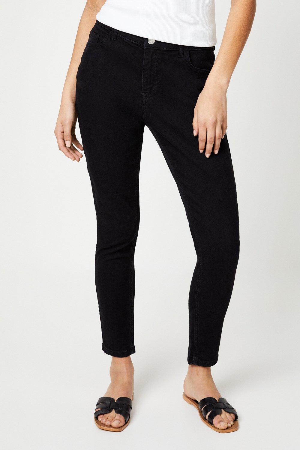 Women's Petite Comfort Stretch Skinny Jeans - black - 14