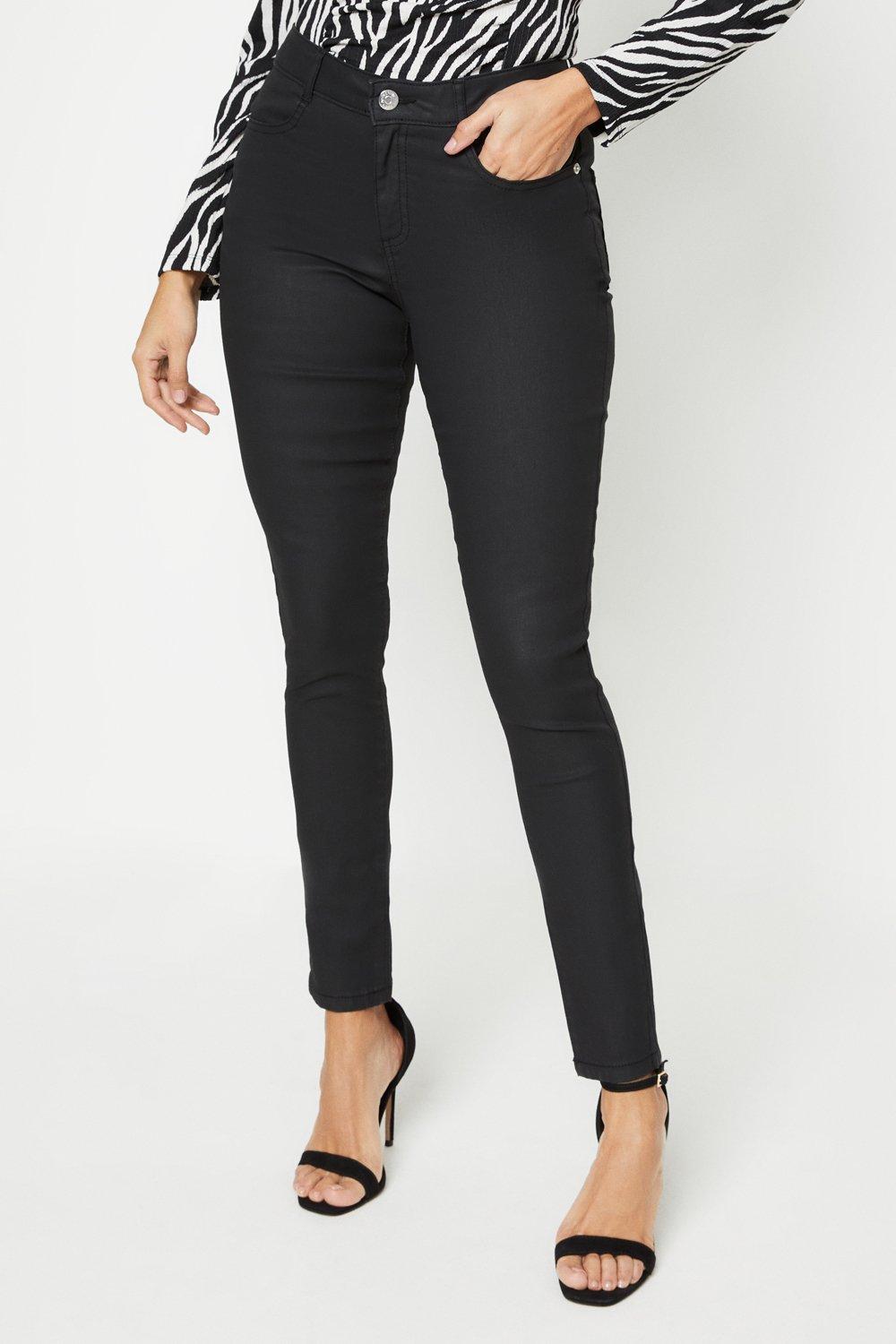 Dorothy perkins clearance coated jeans