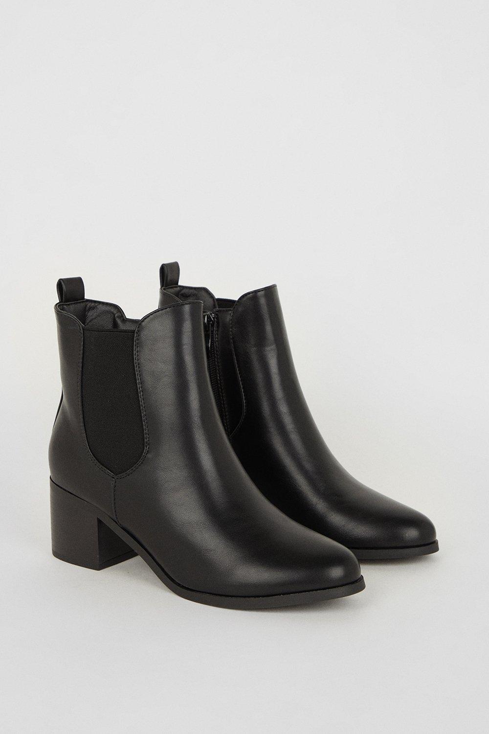 Jody ribbed block heel best sale chelsea boot