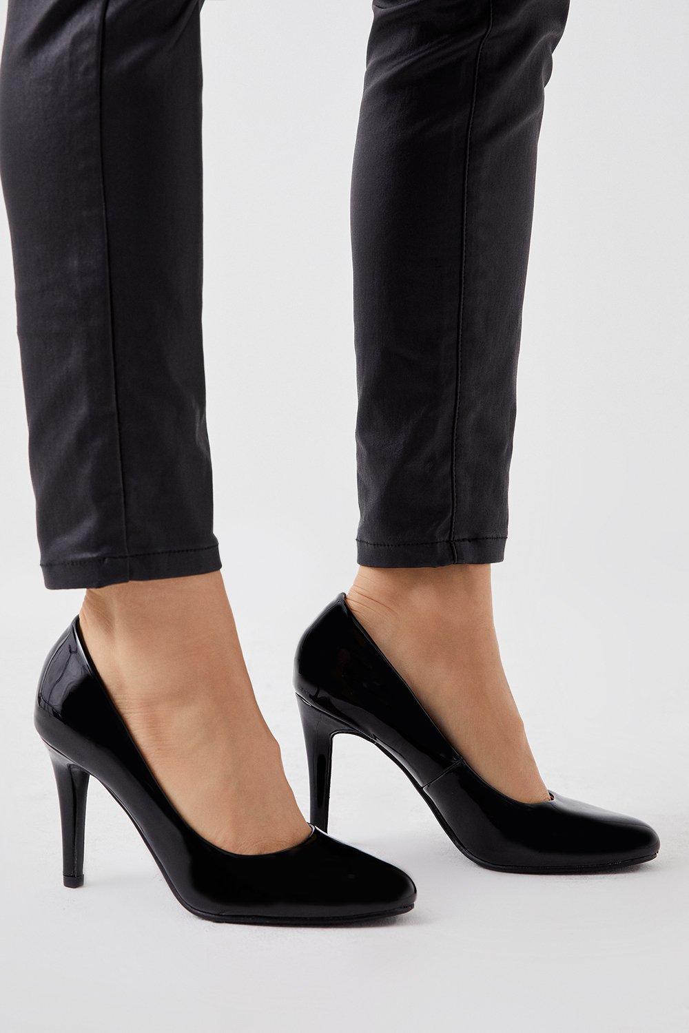 Women’s Dana Round Toe Stiletto Court Shoes - true black - 3