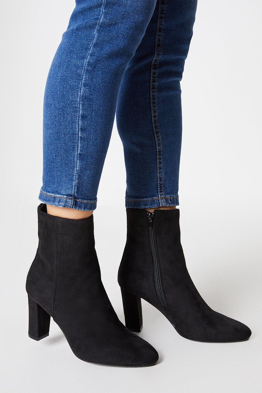 Image of Womens Principles: Olsen Almond Toe High Block Heel Ankle Boots