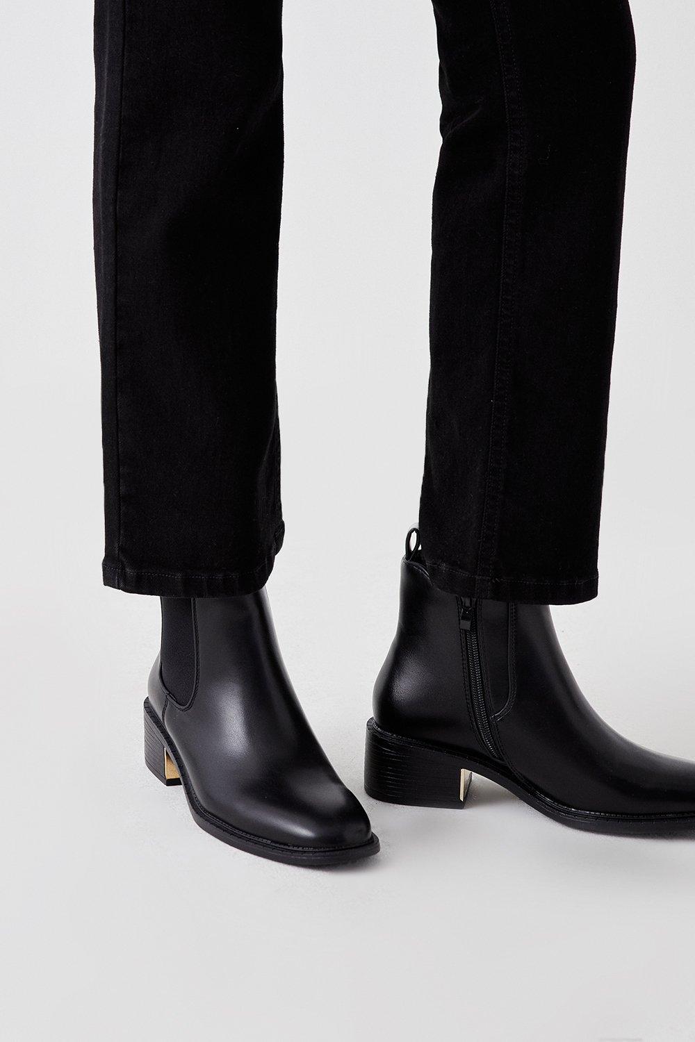 Women’s Principles: Orion Low Heel Chelsea Ankle Boots - black - 7