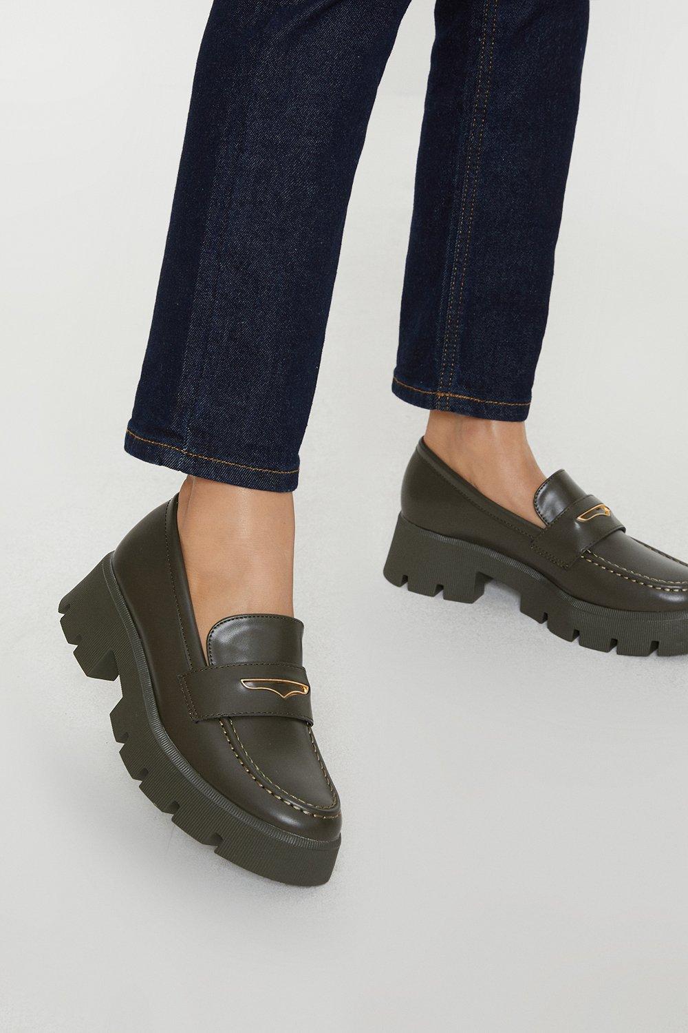 Womens Faith: Noelle Metal Detail Chunky Loafers