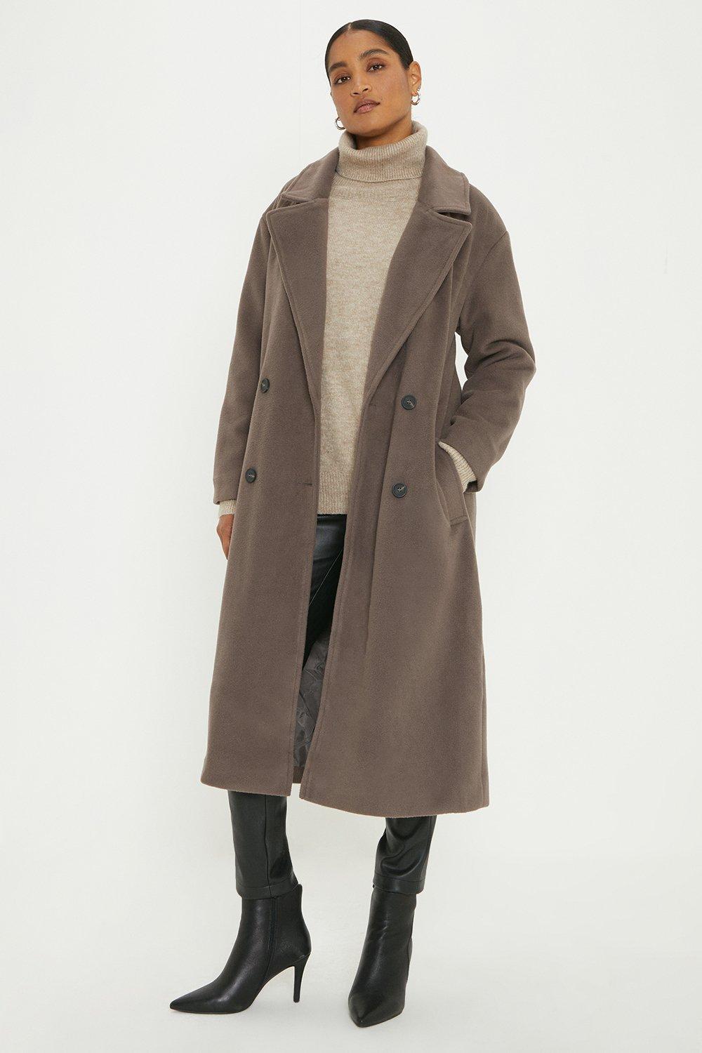 Jackets u0026 Coats | Longline Double Breasted Coat | Dorothy Perkins