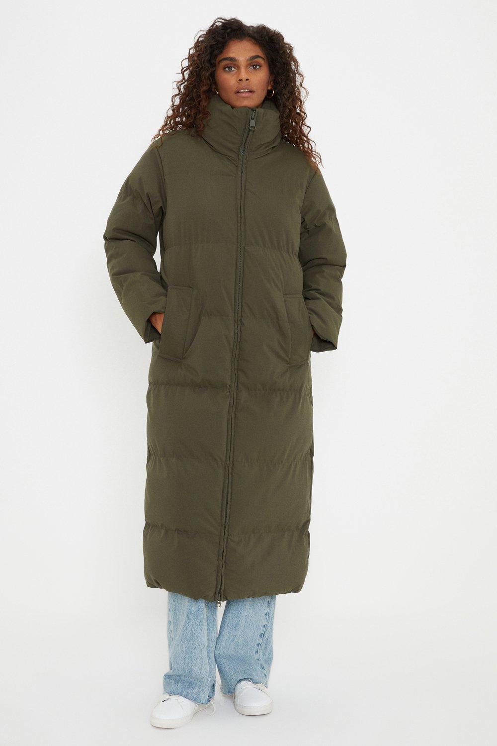 Jackets & Coats | Longline Padded Coat | Dorothy Perkins