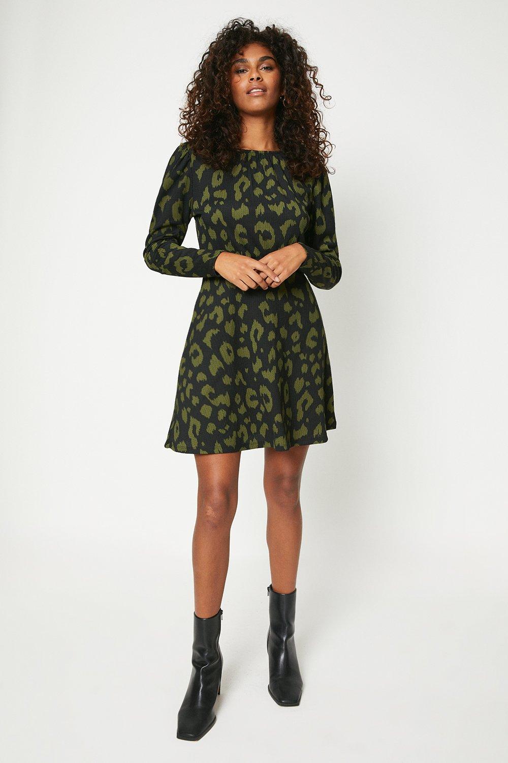 Khaki store skater dress