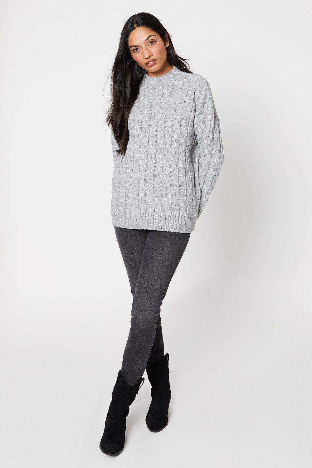 Longline discount grey jumper