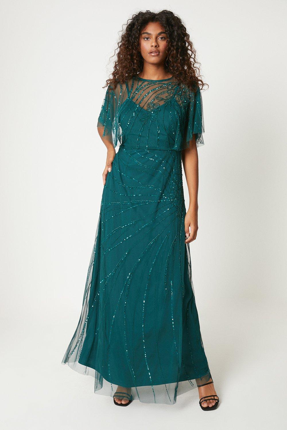 Dorothy perkins store green maxi dress