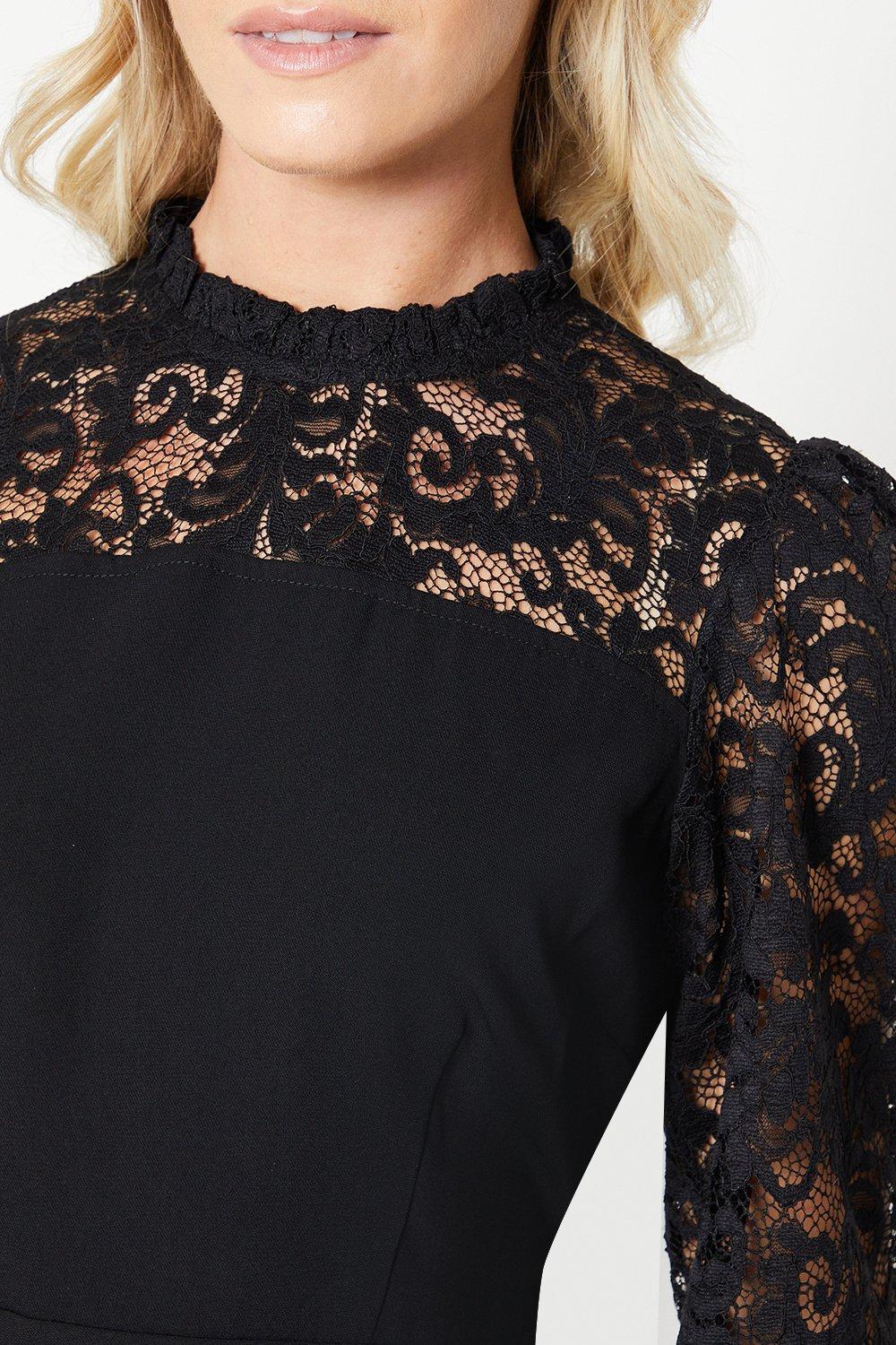 Dresses Lace Mix Mini Dress Dorothy Perkins