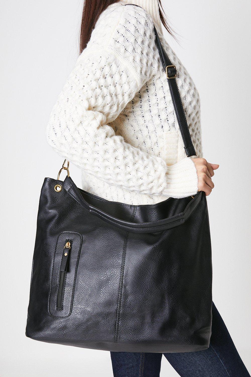 Women's Tiana Medium Slouch Shoulder Bag - black - ONE SIZE
