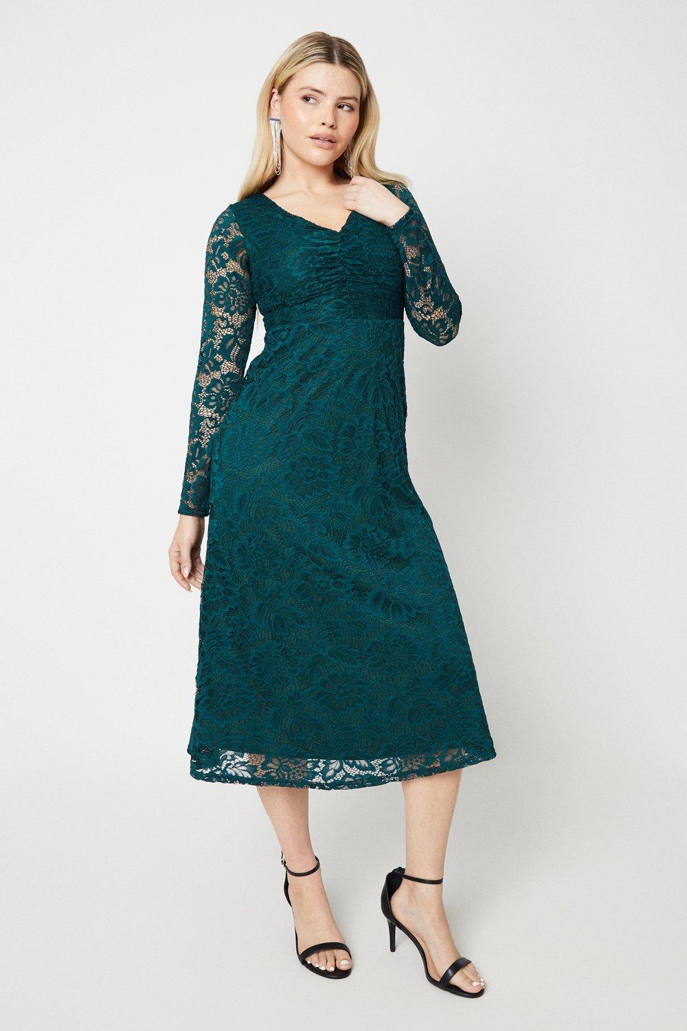 Dorothy perkins clearance green lace dress