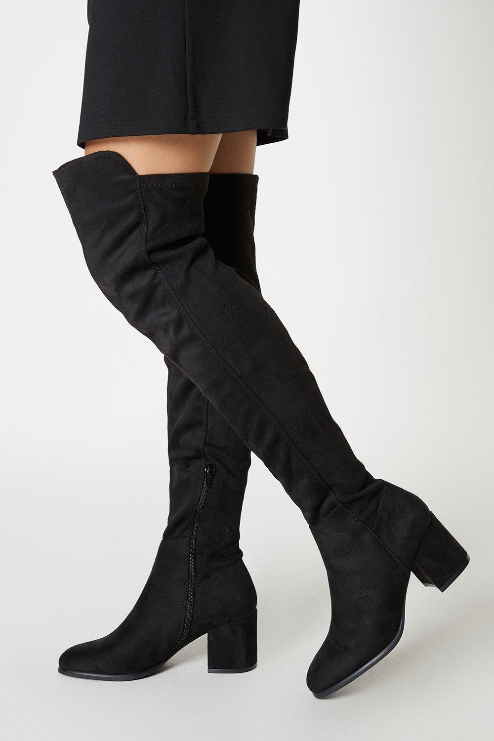 Womens Kelly Stretch Over The Knee Boots