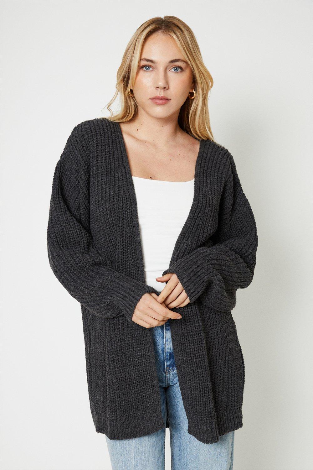 Lipsy faux outlet fur longline cardigan