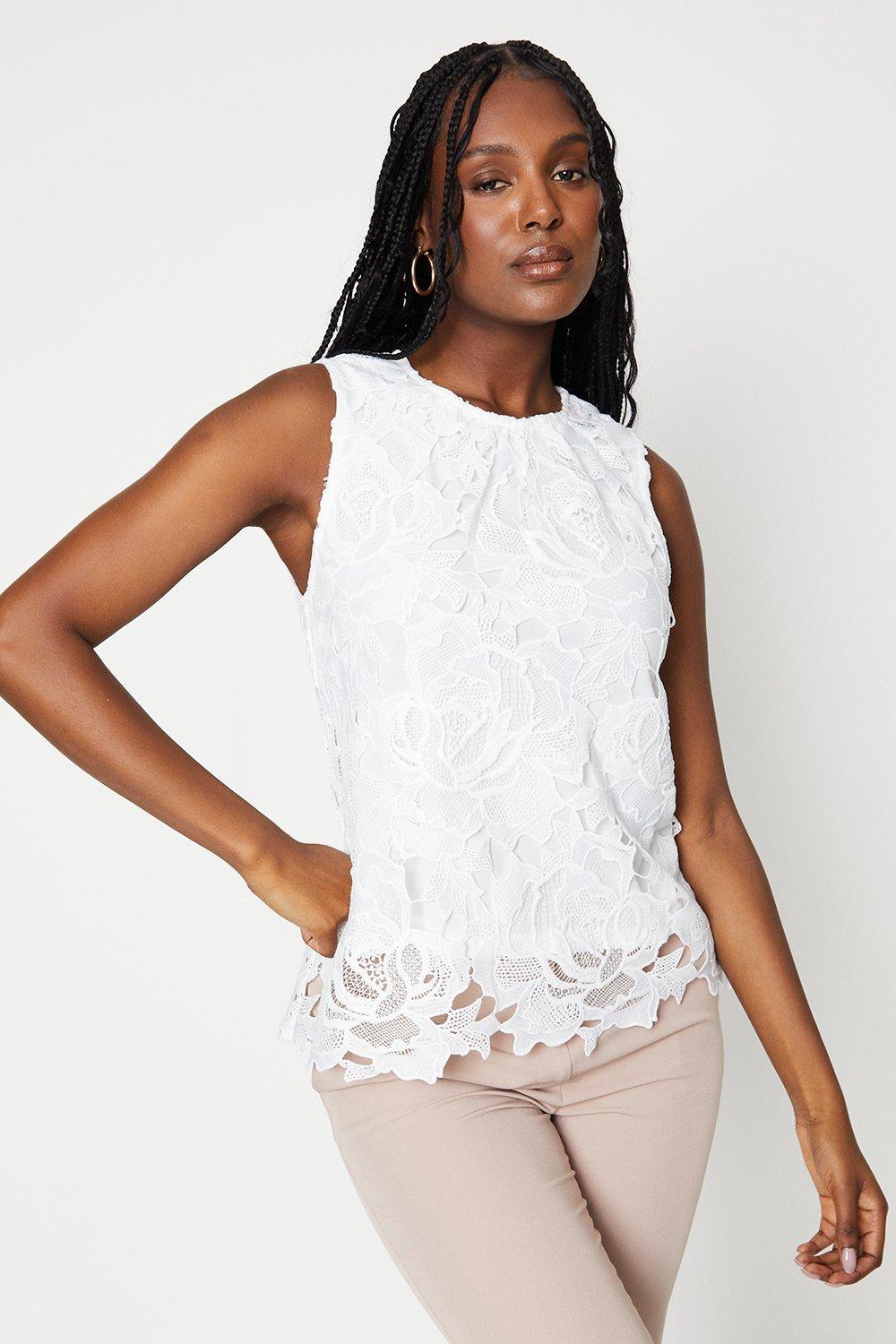 Womens Lace Shell Top