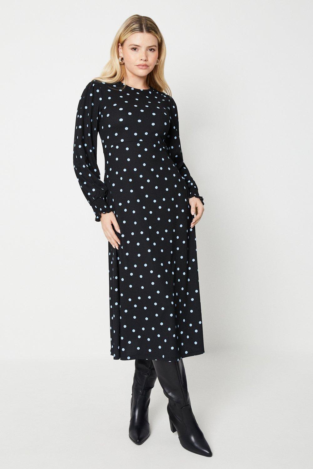 Dorothy perkins shirred neck lace midi skater discount dress