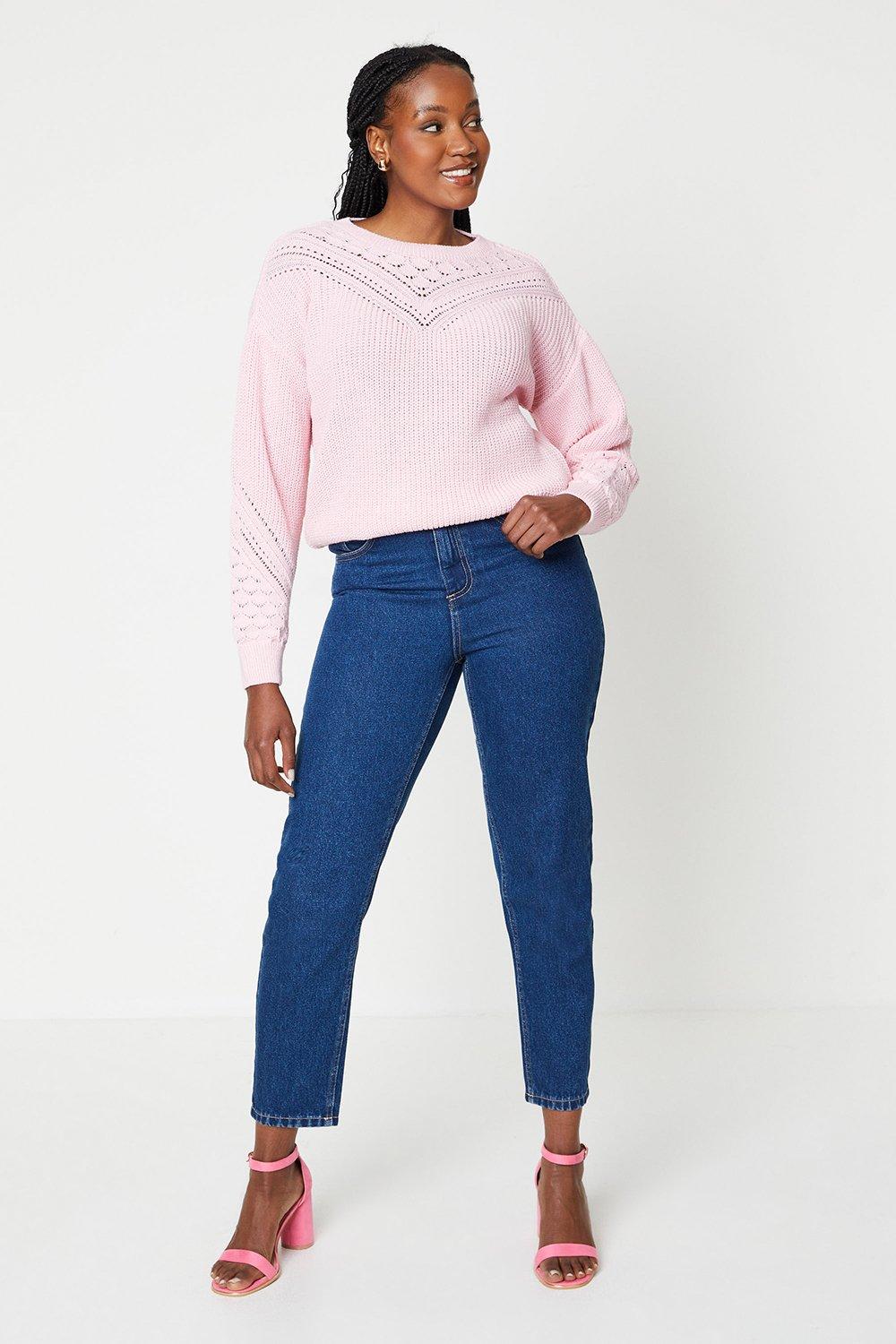 Women's Relaxed Mom Jeans - indigo - 10