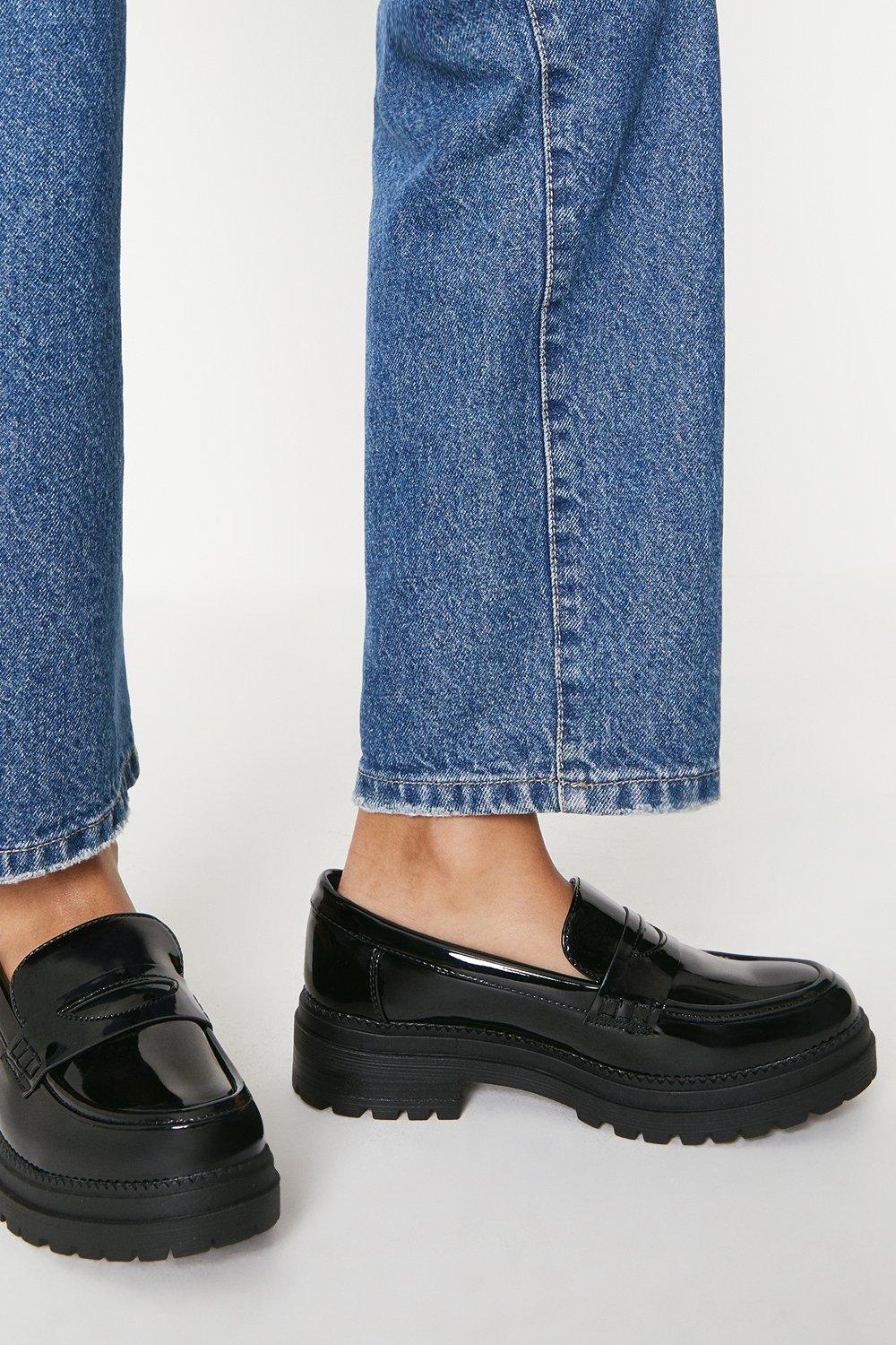 Women’s Faith: Niamh Chunky Patent Loafers - true black - 4