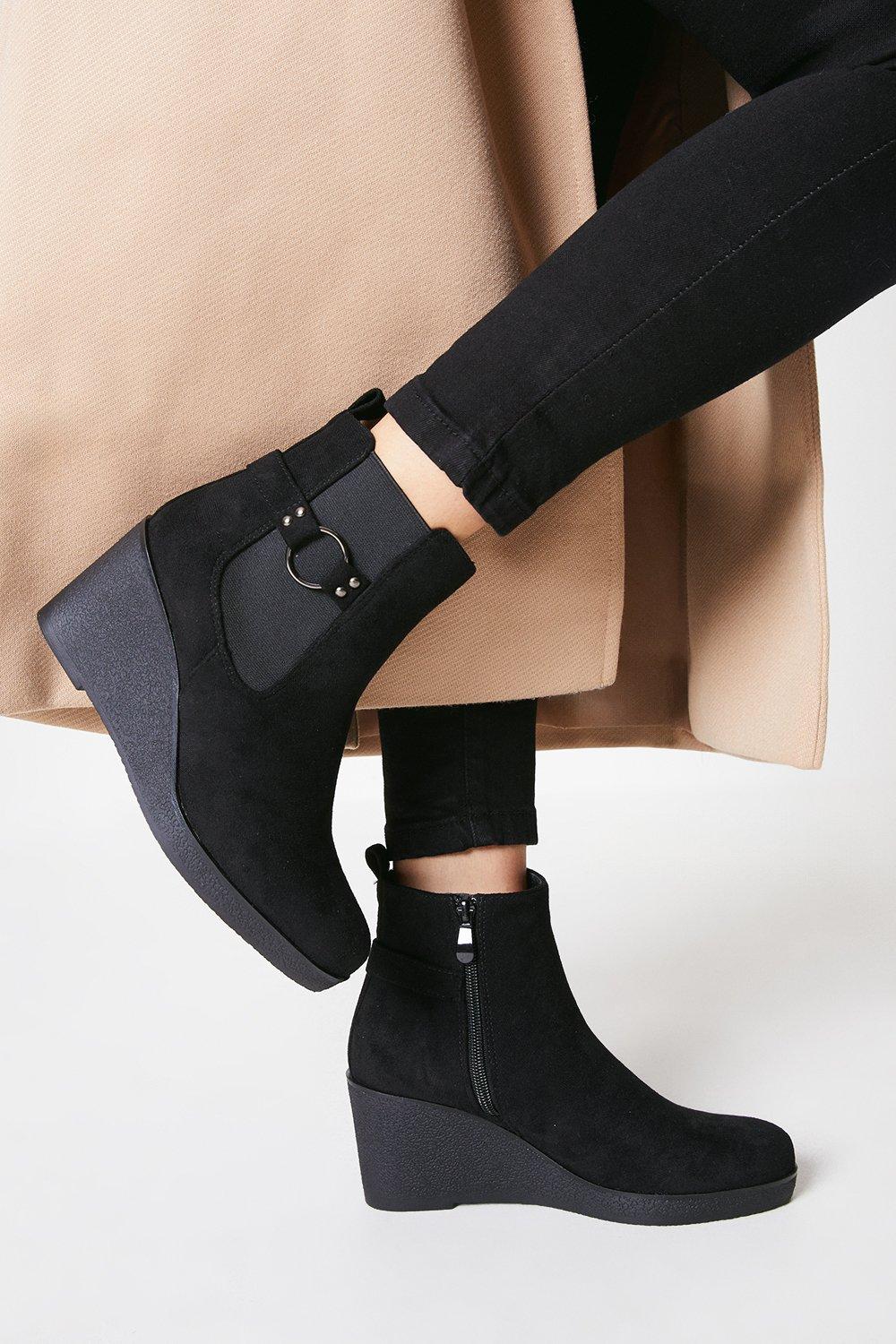 Image of Womens Good For The Sole: Masha Wedged Heel Chelsea Boots