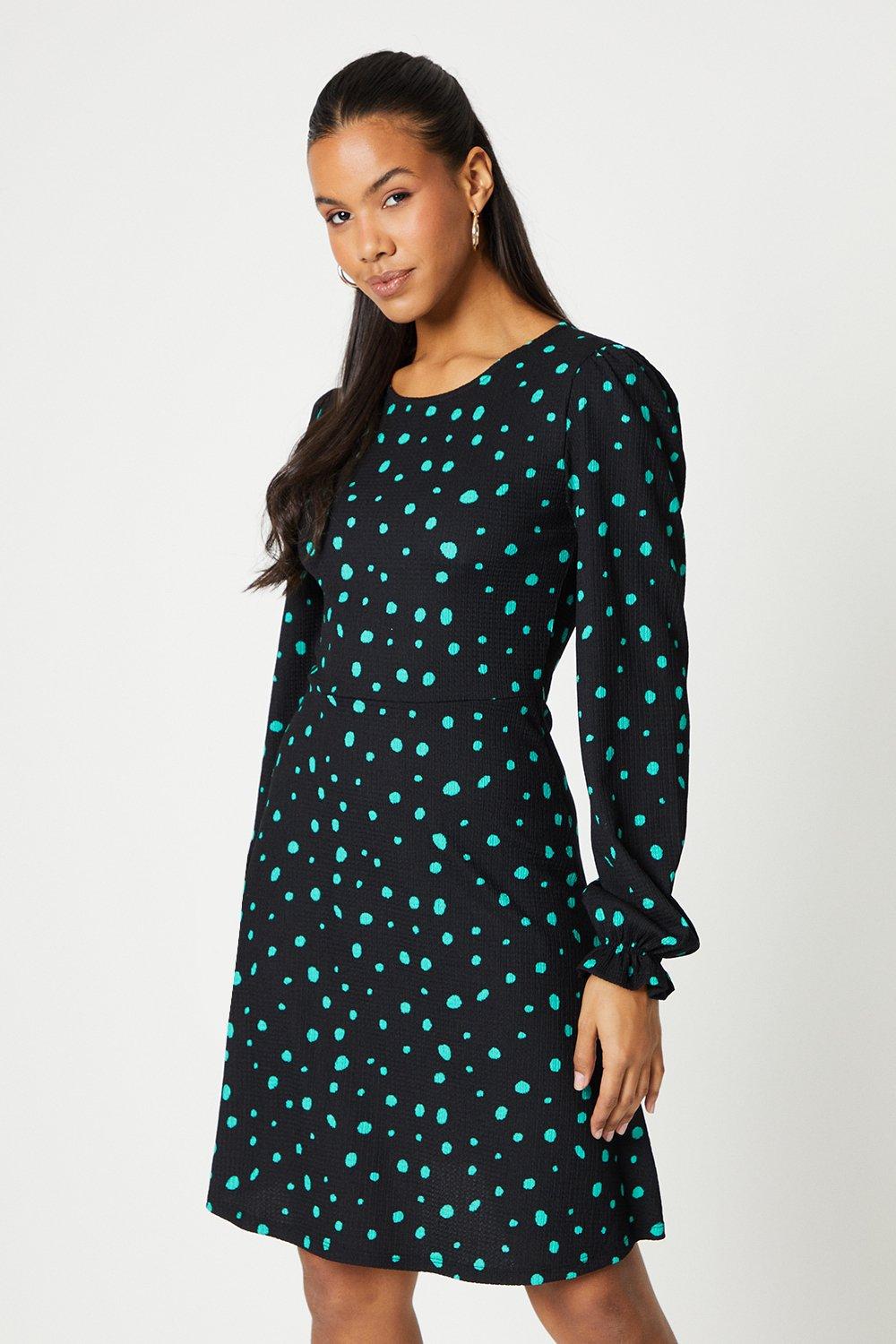 Dorothy perkins black on sale polka dot dress