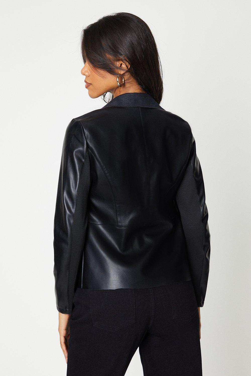 Jackets Coats Tall Faux Leather Waterfall Jacket Dorothy Perkins