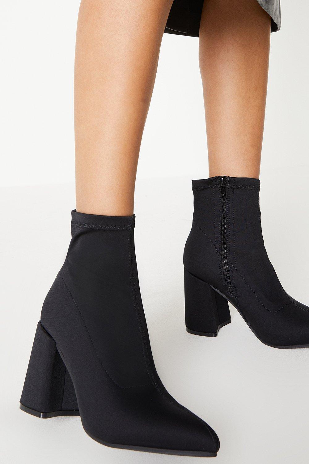 Womens Anise Block Heel Ankle Boots