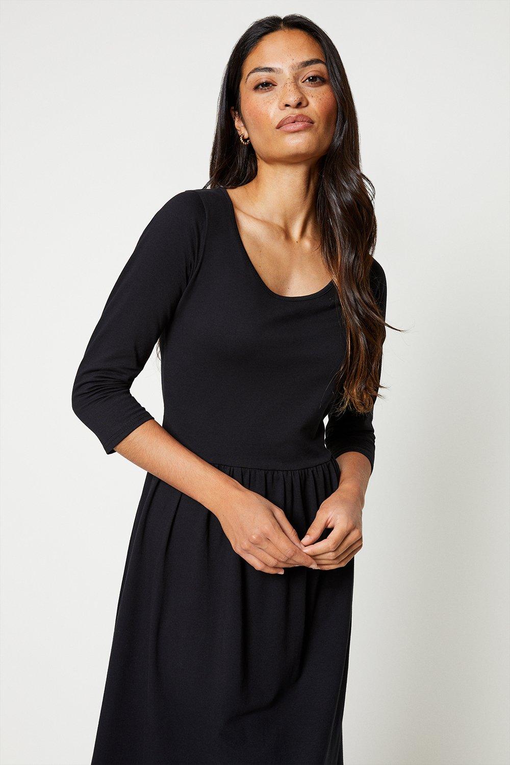 The Pioneer Woman Scoop Neck Dress with Short Sleeves, Women's
