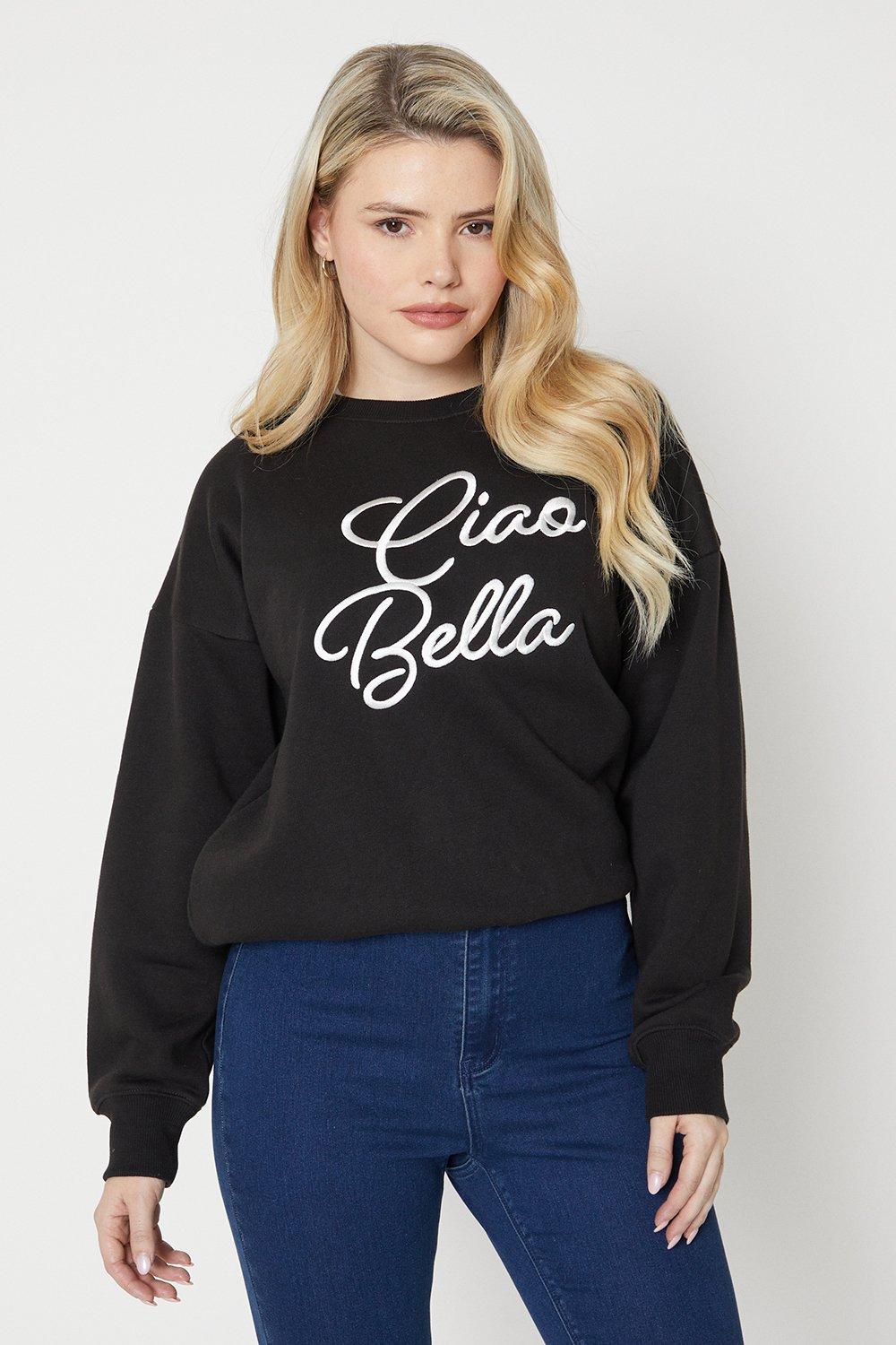 Women’s Ciao Bella Sweatshirt - black - L