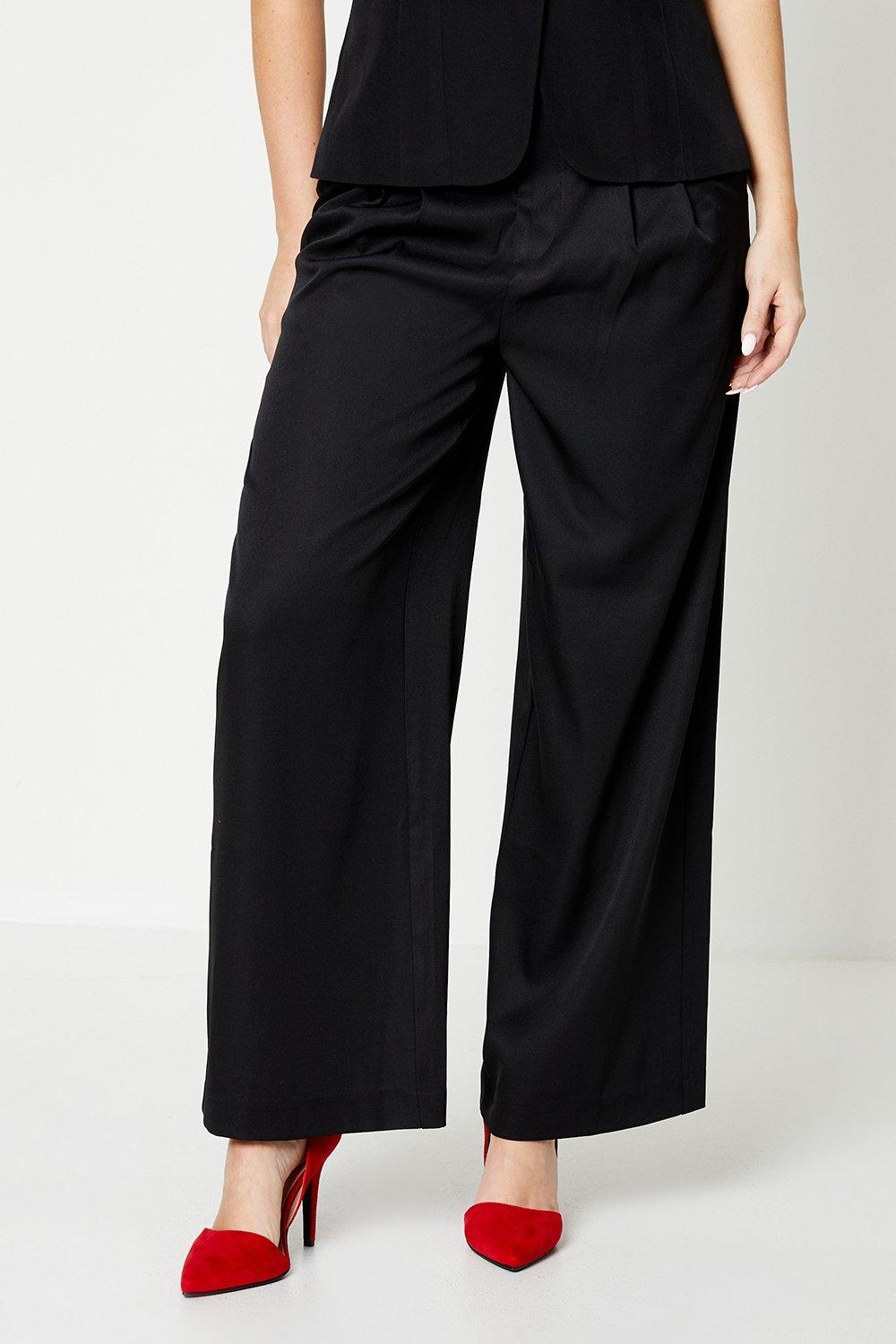 Womens Double Pleat Straight Leg Trouser product