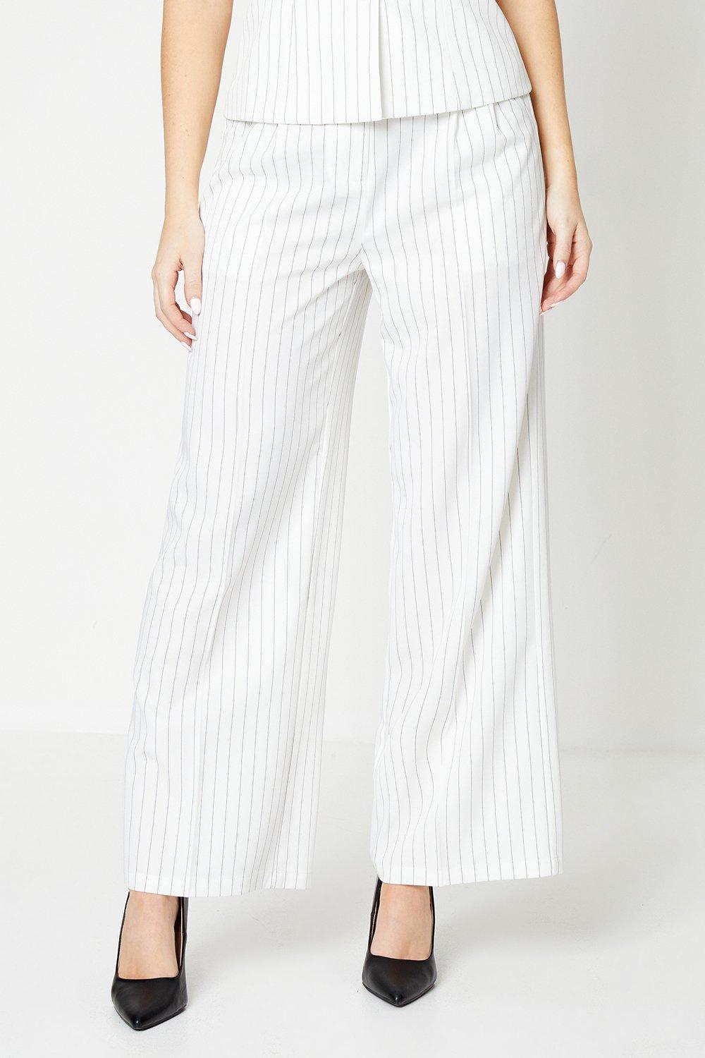 Women's Stripe Trouser - white - 16