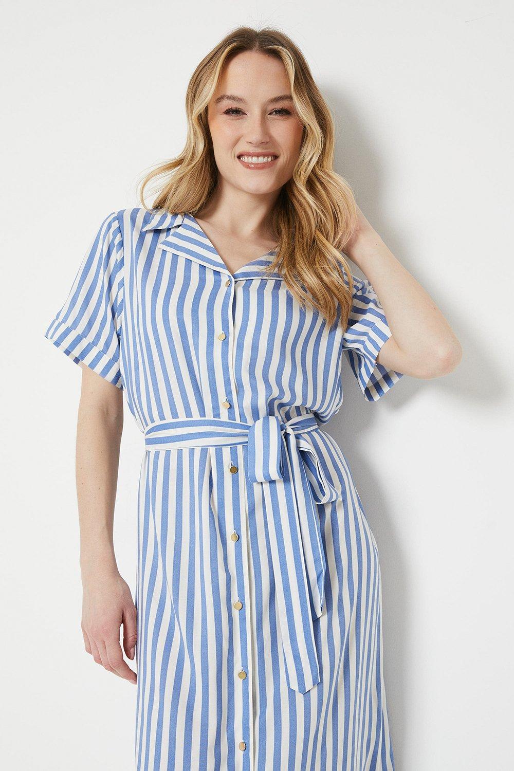 Lipsy stripe outlet shirt dress