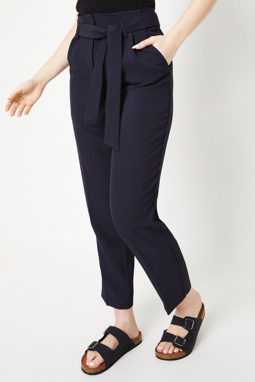 Trousers | Paperbag Belted Tailored Trouser | Dorothy Perkins