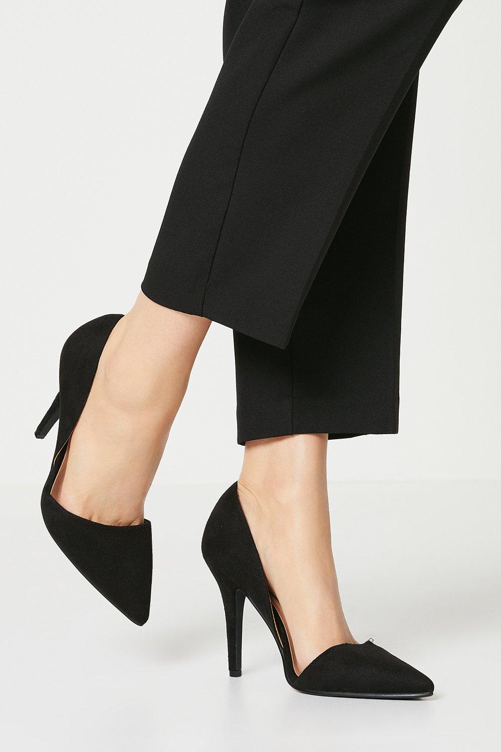Women's Deja Pointed Stiletto Court Shoes - natural black - 3