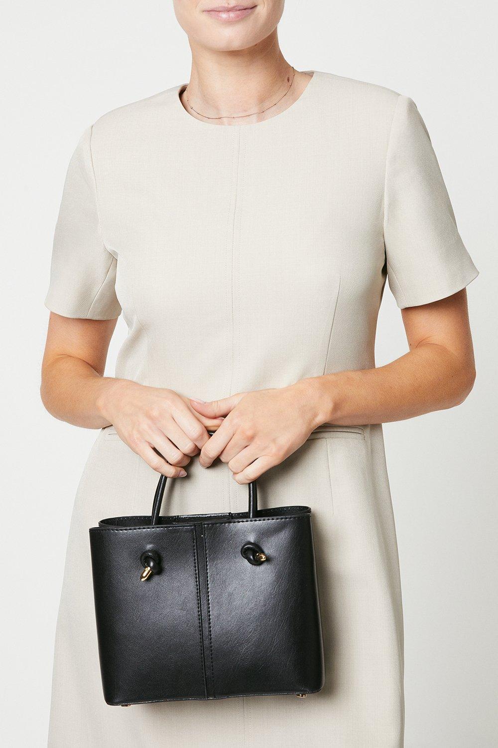 Women's Tara Knot Detail Tote Bag - black - ONE SIZE