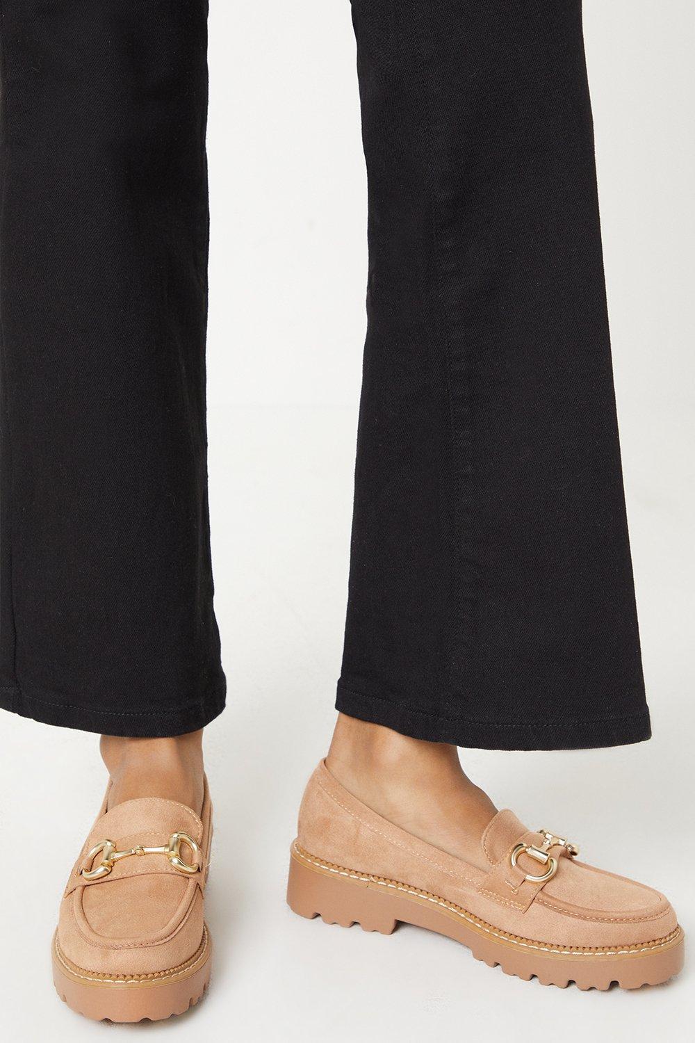 Womens Faith: Nadia Snaffle Detail Contrast Stitch Loafers