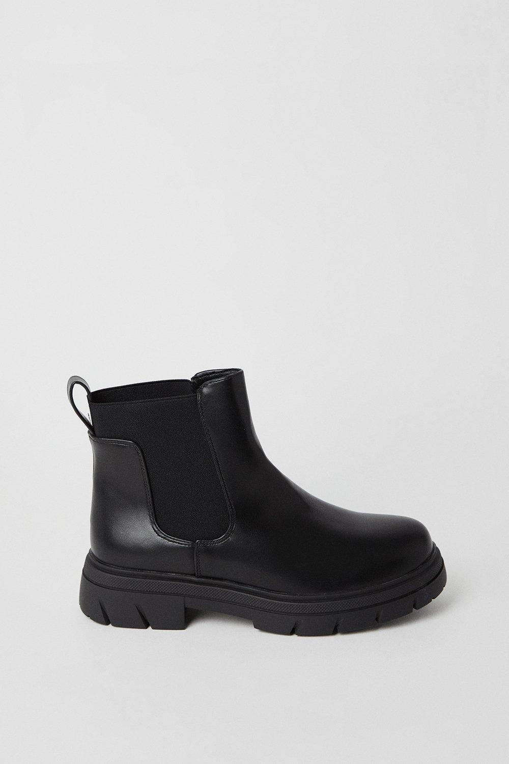 Faith black binky chelsea clearance boots