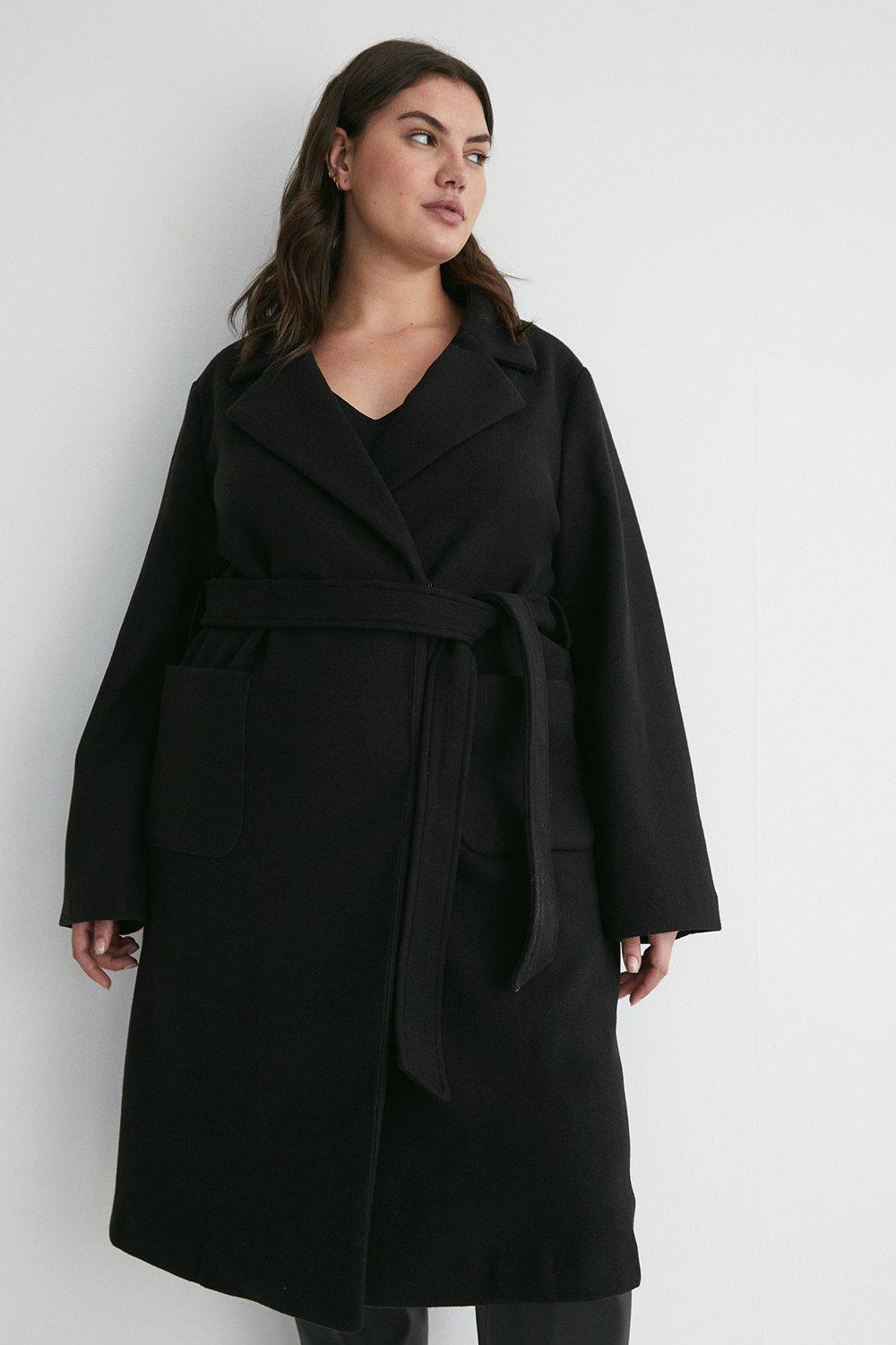 Warehouse shop belted coat