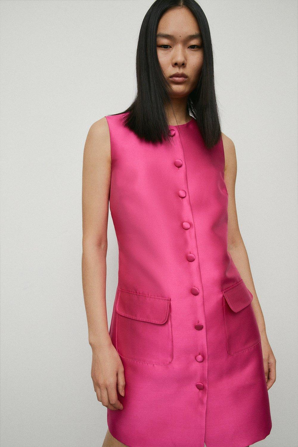 Button through shift dress hotsell