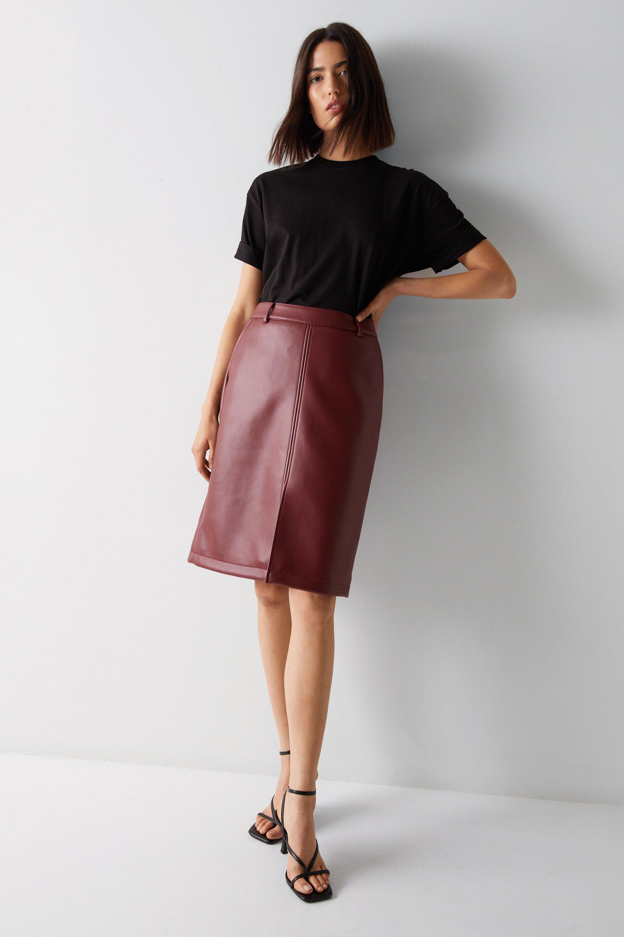 Leather pencil clearance skirt dorothy perkins