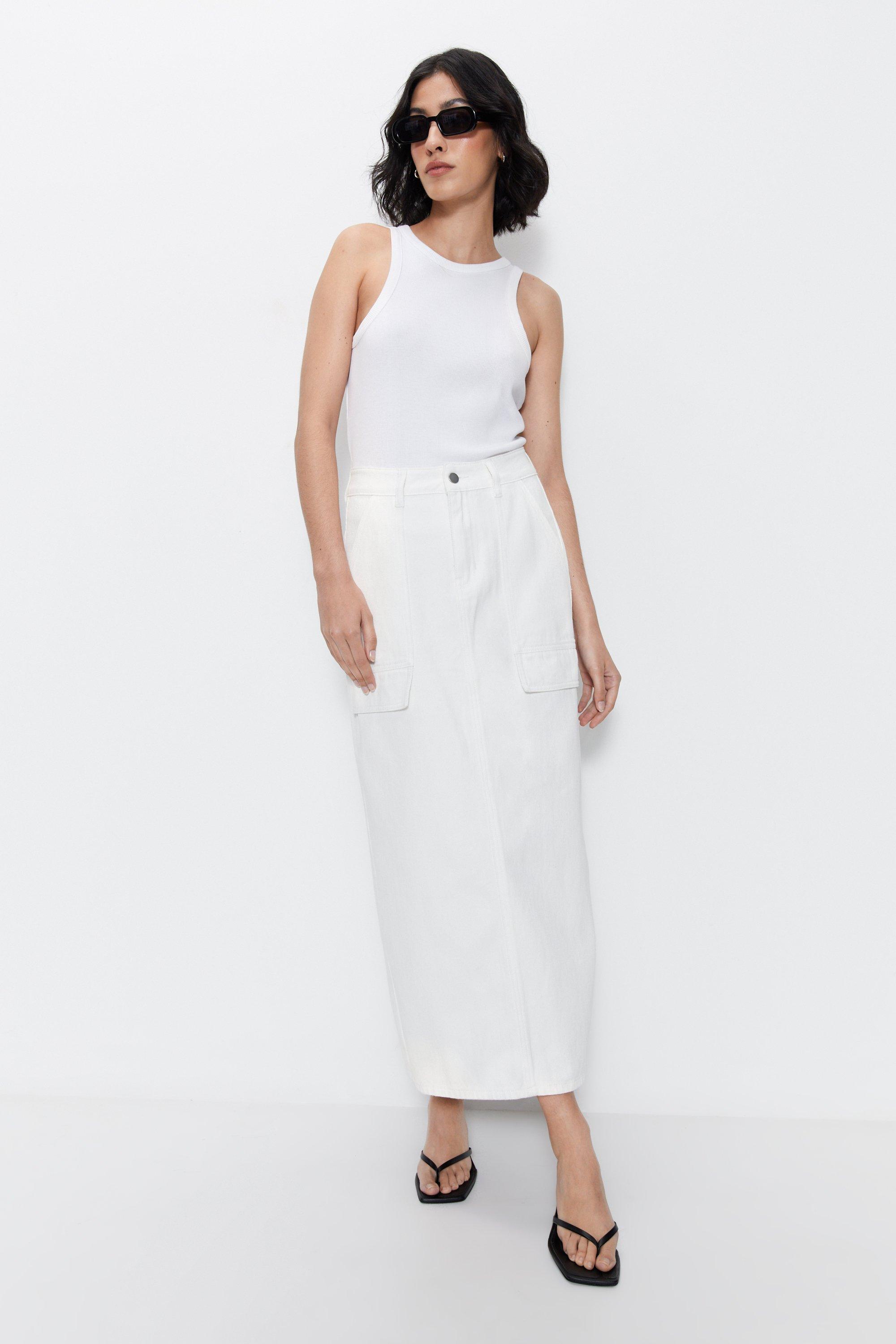 Dorothy perkins 2024 white linen skirt