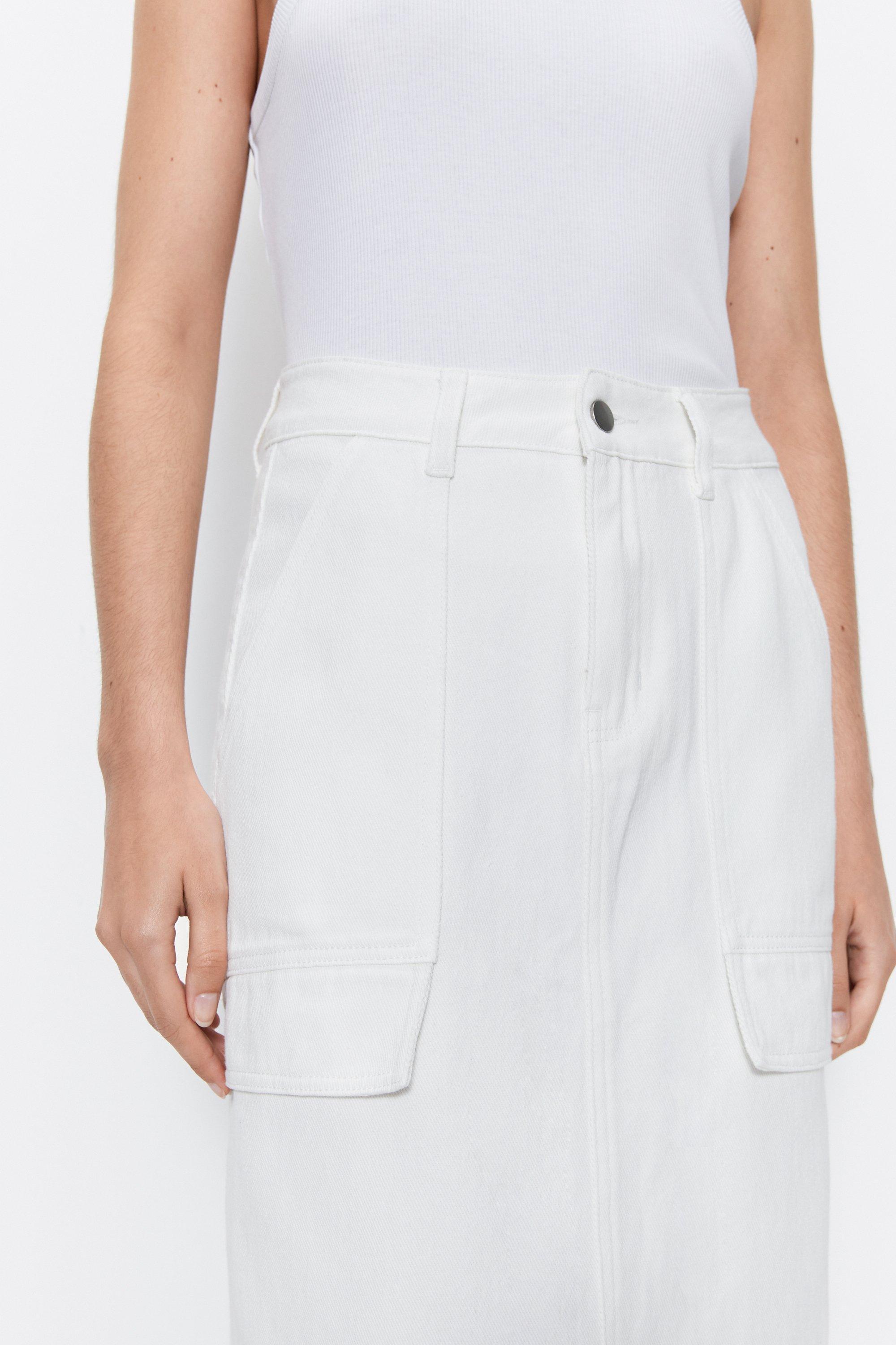 Dorothy perkins white denim hot sale skirt