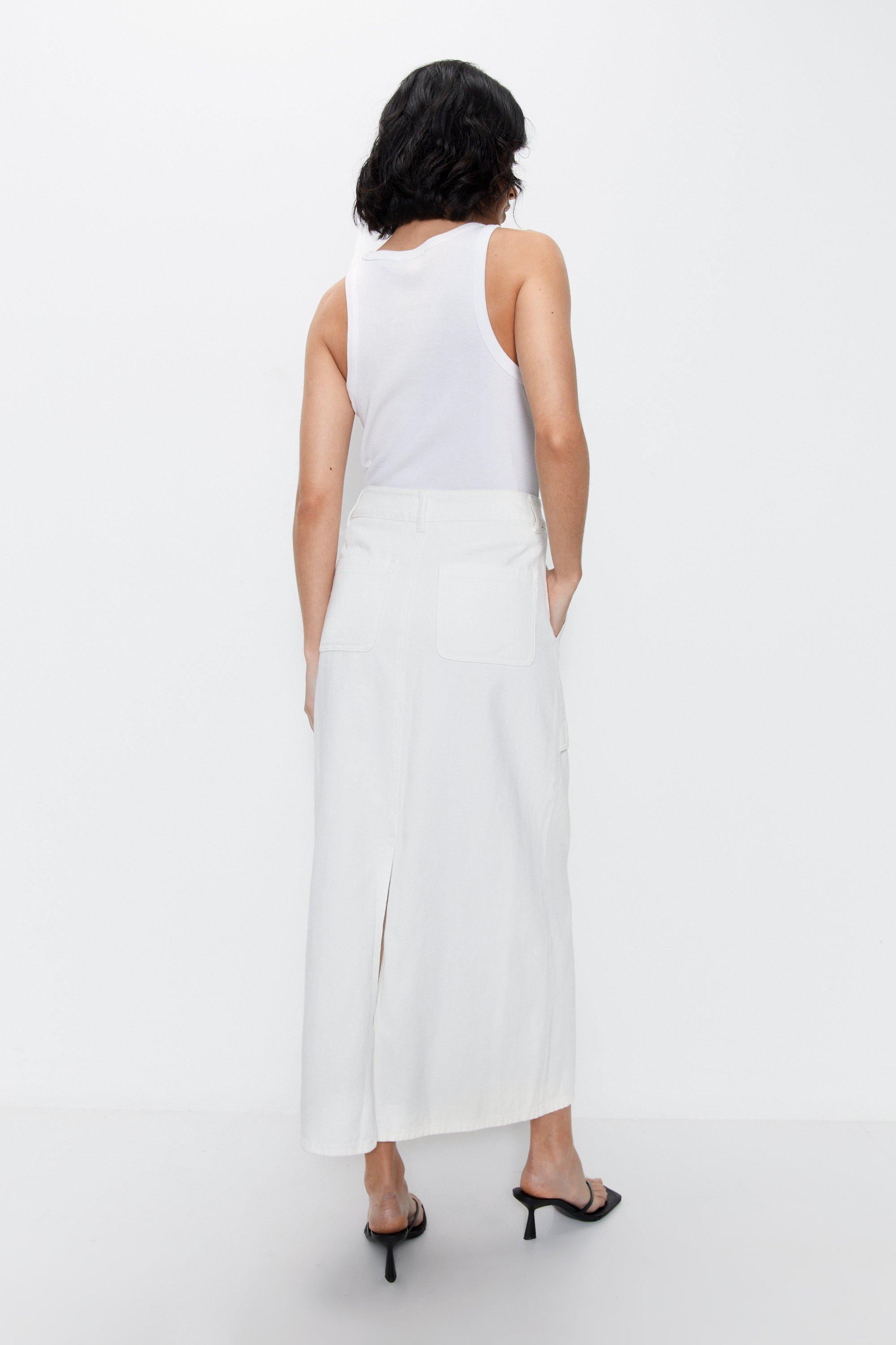 Dorothy perkins white linen skirt hotsell